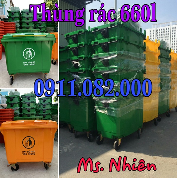 mua thung rac 120 lit o dau gia re thung rac 240l 660l lh 0911082000