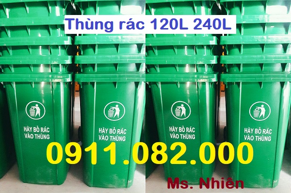 ban thung rac nhua hdpe loai 120l 240l 660l gia re chuyen thung rac gia si lh 0911082000