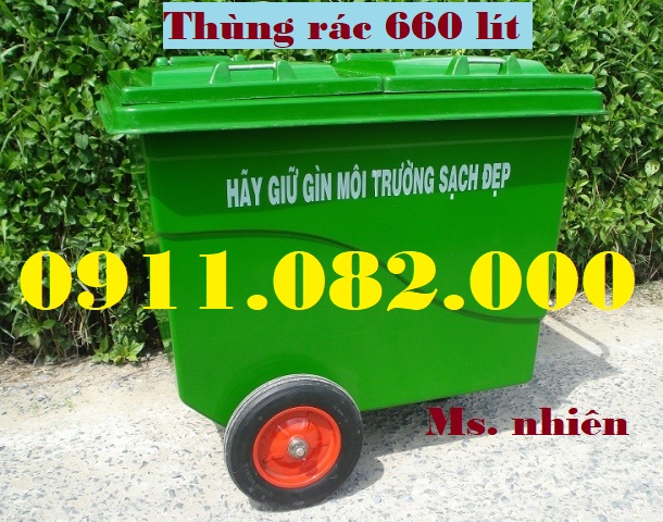 ban thung rac nhua hdpe loai 120l 240l 660l gia re chuyen thung rac gia si lh 0911082000