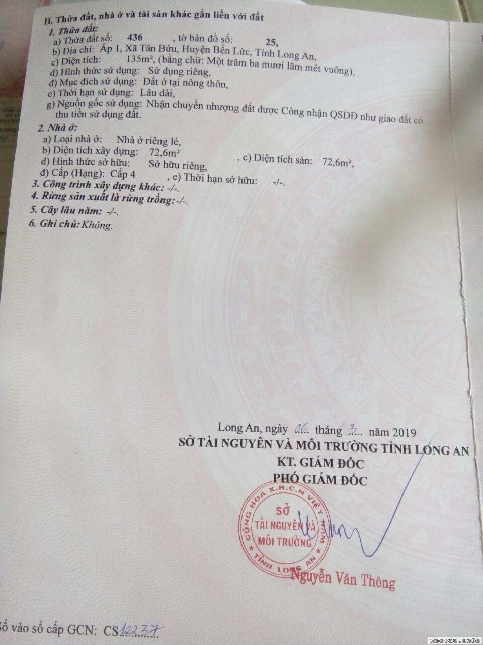 nha ap 1 xa tan buu 135m2 2pn shr gia 17 ty lh0375671637