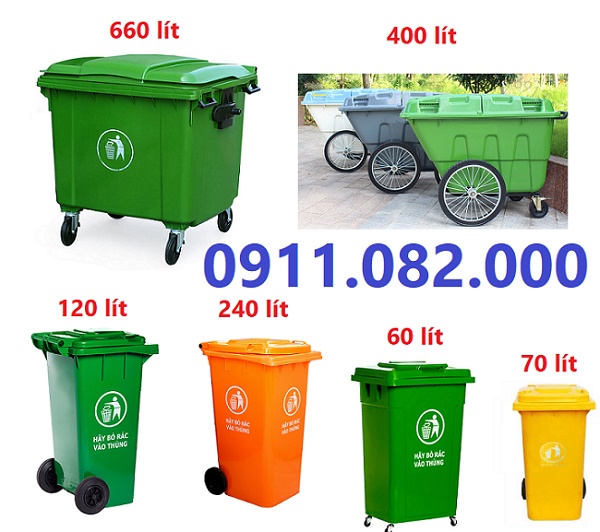 thung rac 240 lit gia re tai hau giang thung rac co banh xe nap kin lh 0911082000