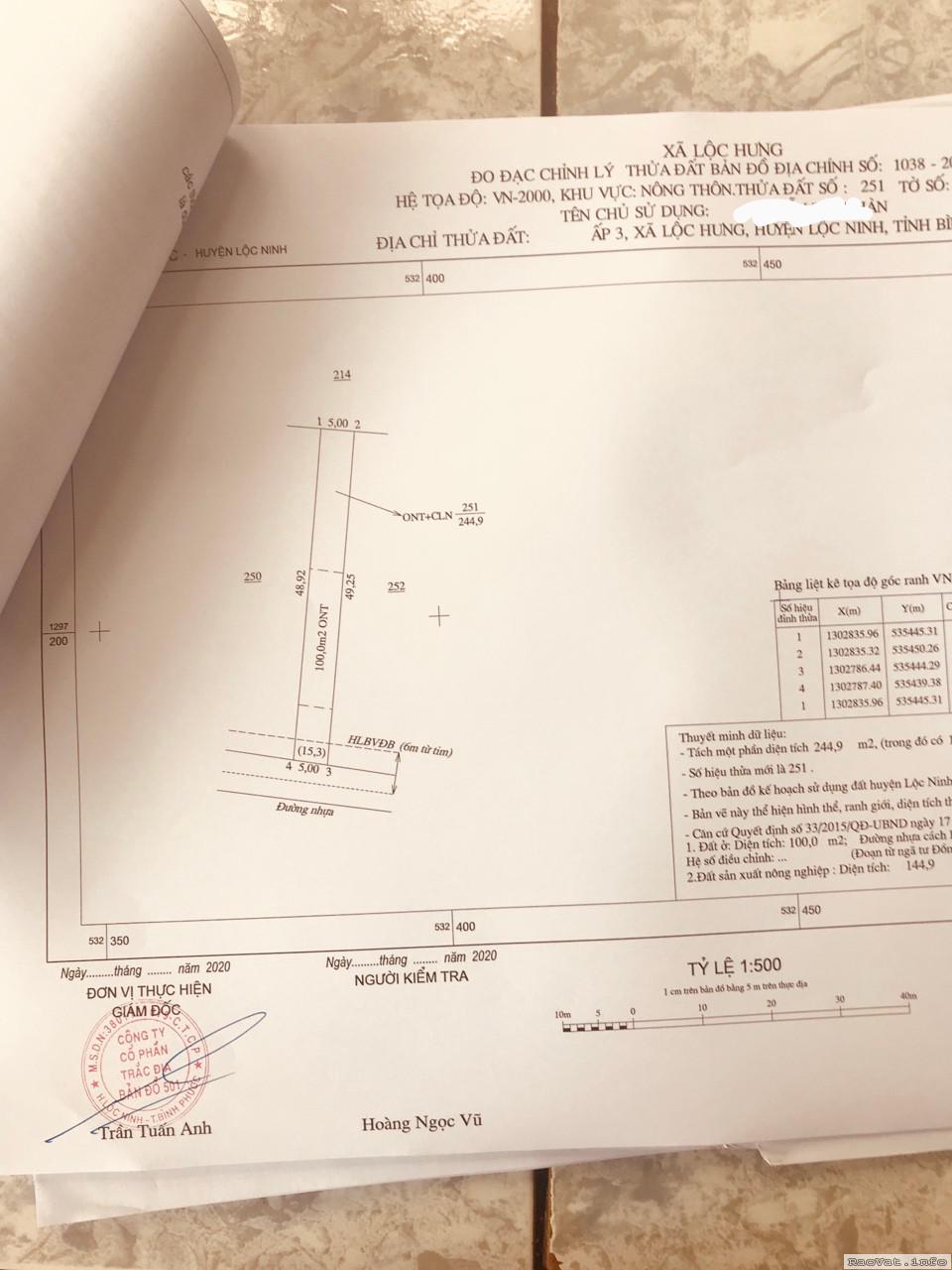 ban 245m2 dat xa ap 3 loc hung loc ninh shr xdtd chi 390tr lh0908626064