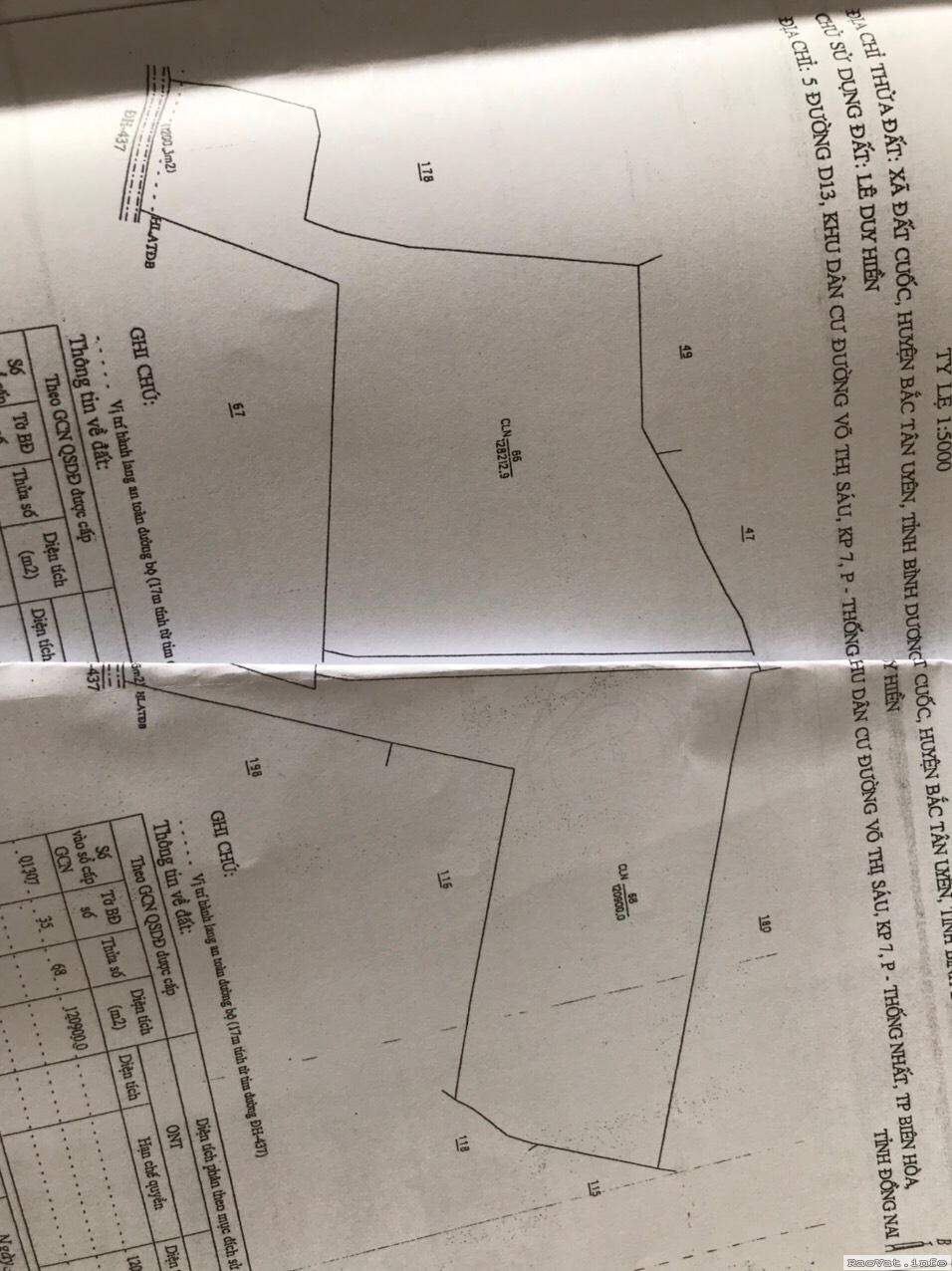 can ban 25 mau dat bac tan uyen binh duong 75 ty 1 mau lh0375998690