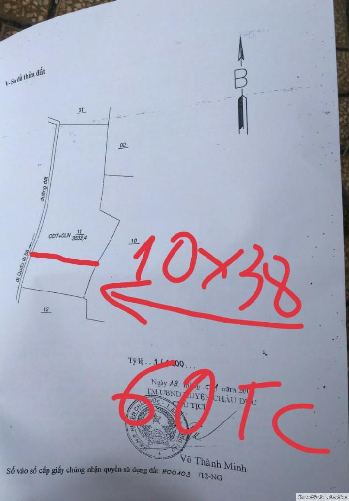 dat ngai giao 10x38 60tc gia chi 126tr 1m lh0347075153