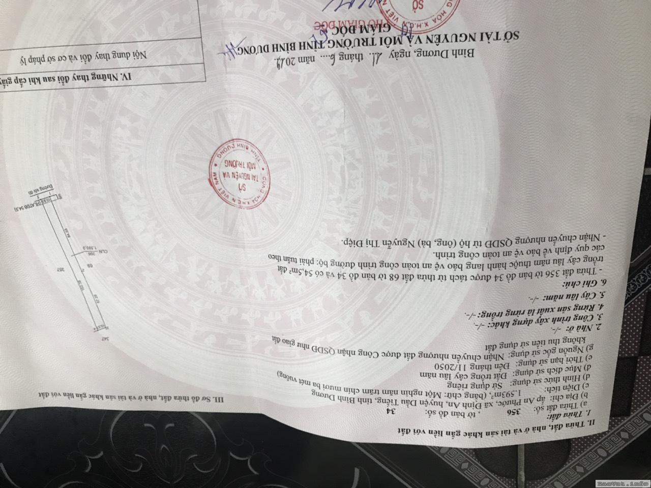 chinh chu ban lo dat mt duong nhua 6m tai dau tieng dat bang phang dep lh0906758914