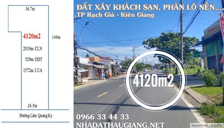 dat trung tam tp rach gia kien giang 4120m2 lh0966334433