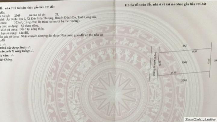 ban dat ngay trung tam cum cong nghiep huyen duc hoa chi 770tr 108m2 lh0777812226