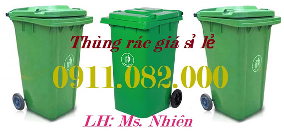 thung rac nhua chuyen si gia re thung rac 120 lit 240 lit 660 lit lh 0911082000