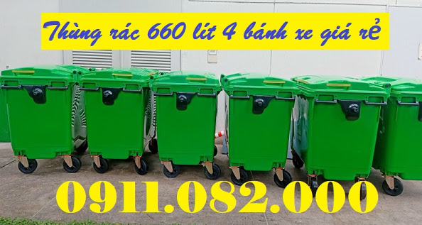 thung rac nhua chuyen si gia re thung rac 120 lit 240 lit 660 lit lh 0911082000