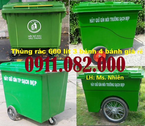 ban thung rac 120l 240l gia tot thung rac inox 2 ngan 3 ngan lh 0911082000