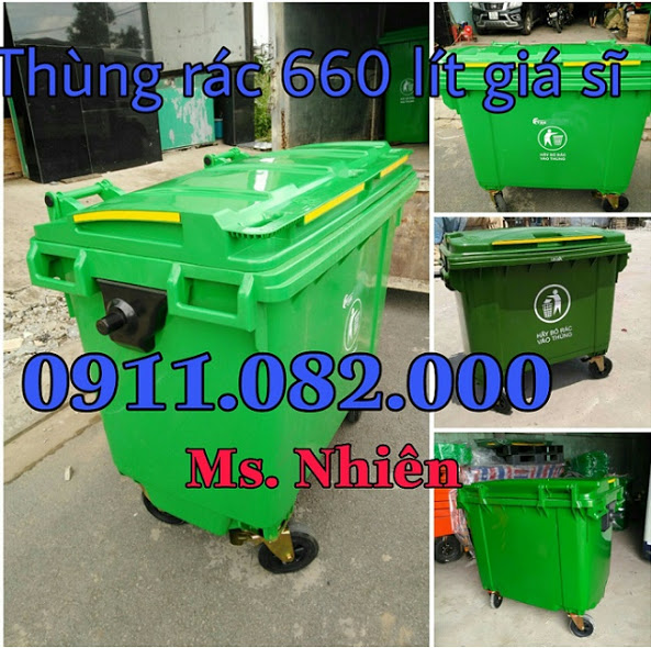 mua ban thung rac 120l 240l gia re tai dong thap thung rac cong nghiep 660 lit lh 0911082000