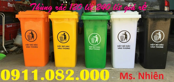 chuyen ban thung rac gia re tai an giang thung rac 120l 240l nap kin 2 banh xe lh 0911082000
