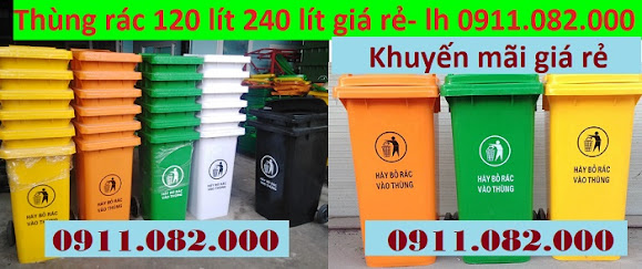 thung rac 240 lit gia re tai can tho thung rac nhua hdpe nap kin lh 0911082000